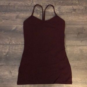 Maroon Power Y Tank